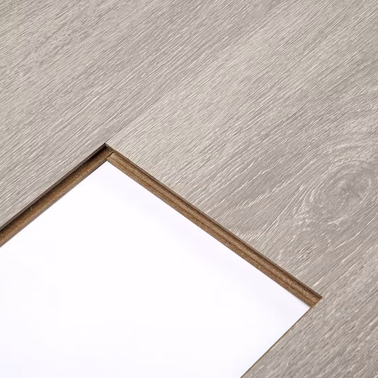 High Quality Indoor 4mm 4.5mm 5mm Gray Grey Color Waterproof Virgin Wood Design Vinyl Plank PVC Laminated Flooring Tiles/ Spc Rvp Click Flooring China Supplier