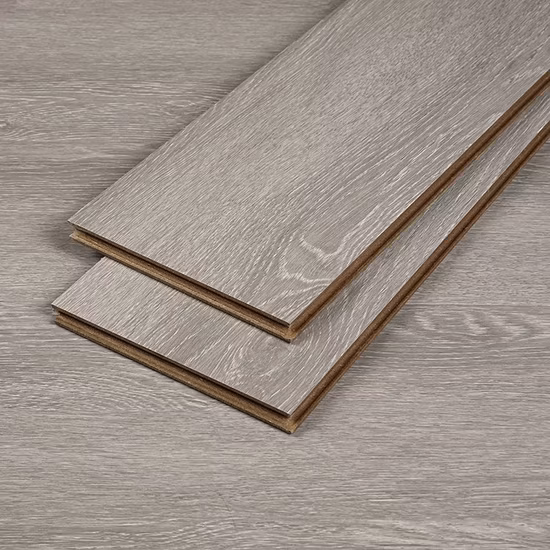 High Quality Indoor 4mm 4.5mm 5mm Gray Grey Color Waterproof Virgin Wood Design Vinyl Plank PVC Laminated Flooring Tiles/ Spc Rvp Click Flooring China Supplier